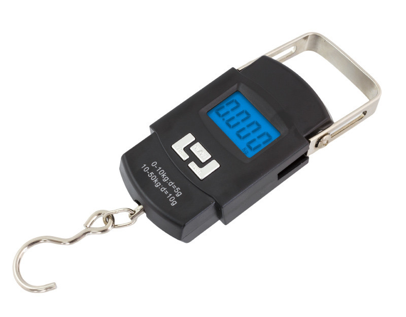 Электронные весы-термометр ручные 50 кг с крюком SiPL для кухни и багажа - фото 1 - id-p225500255