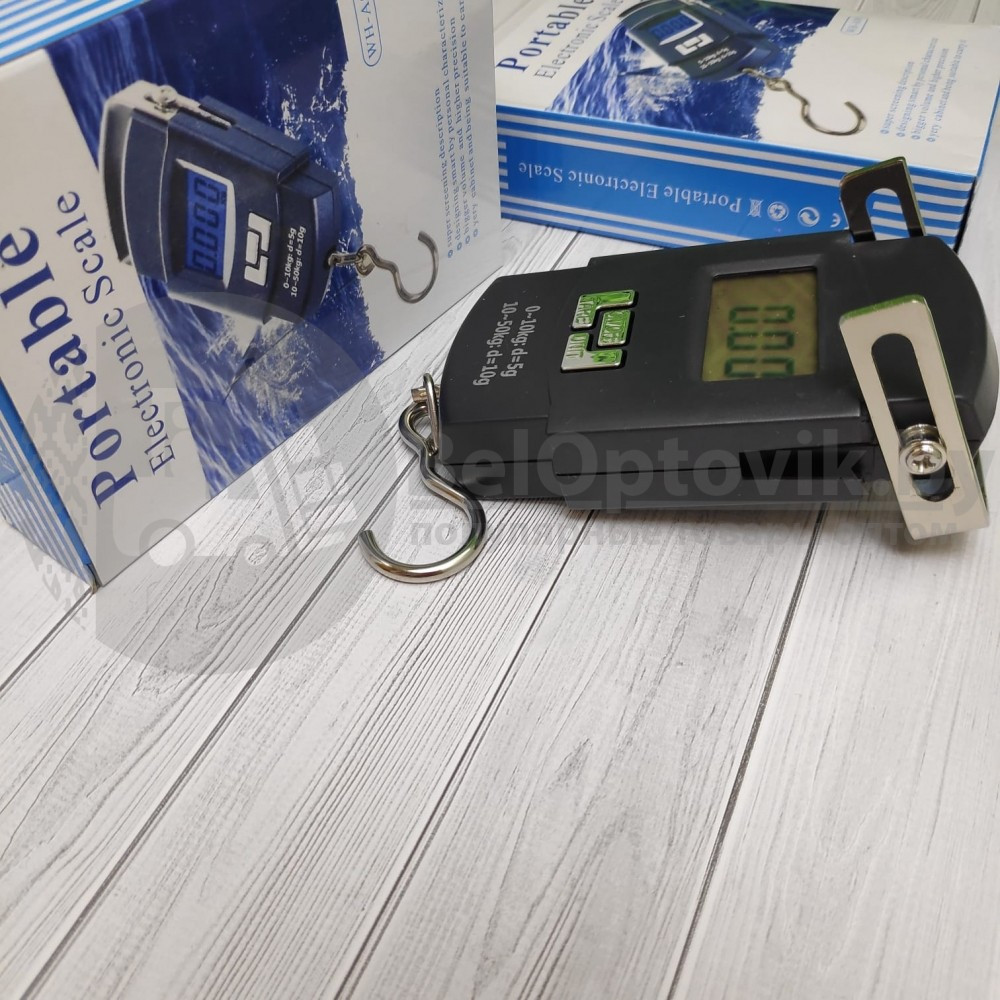 Электронные весы-термометр ручные 50 кг с крюком SiPL для кухни и багажа - фото 5 - id-p225500255