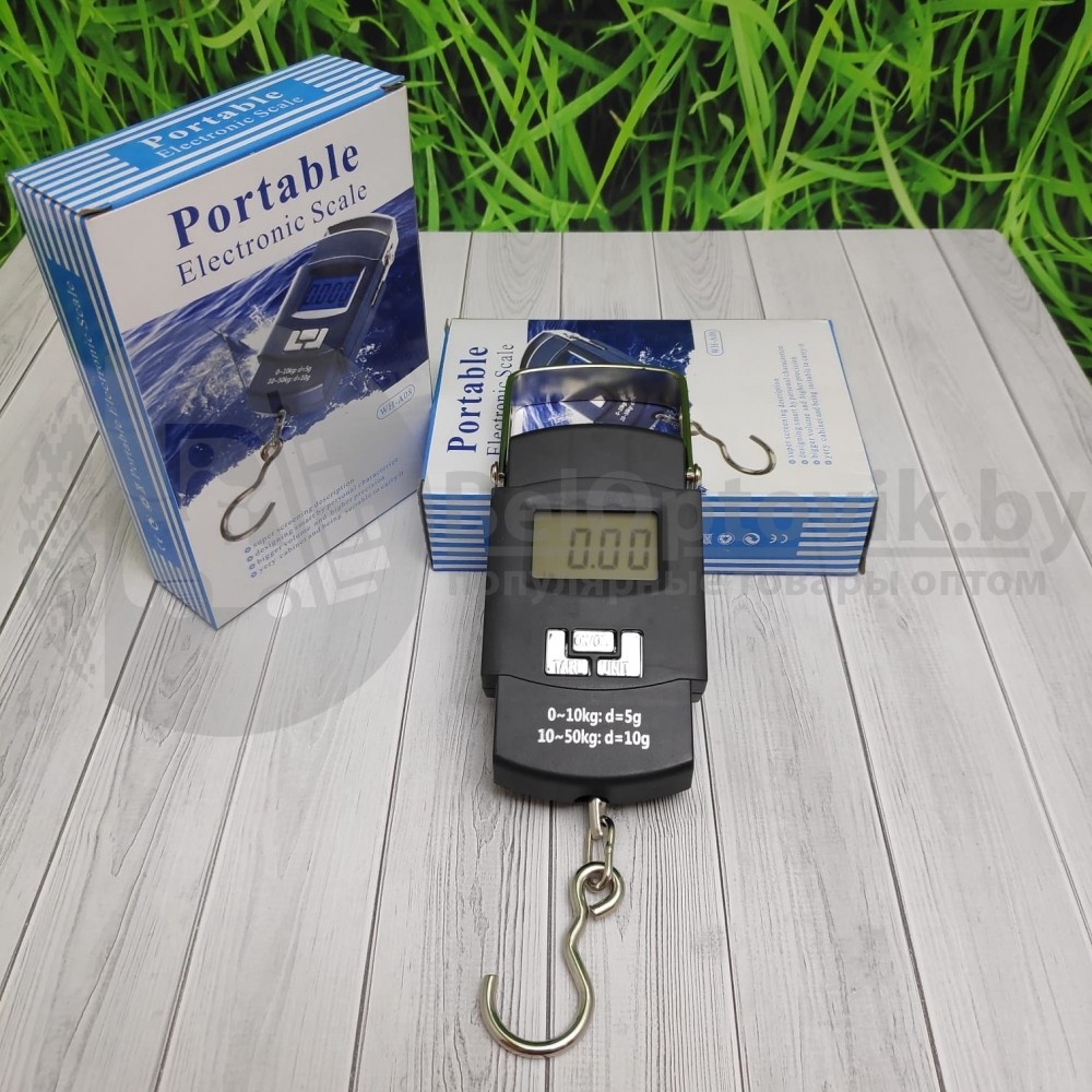Электронные весы-термометр ручные 50 кг с крюком SiPL для кухни и багажа - фото 9 - id-p225500255