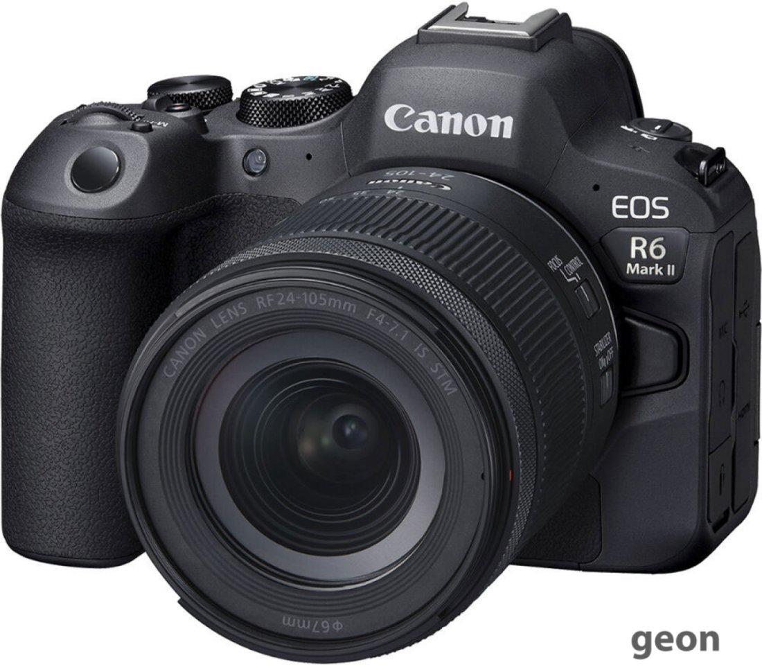Беззеркальный фотоаппарат Canon EOS R6 Mark II Kit RF 24-105mm f/4-7.1 IS STM - фото 1 - id-p225498060