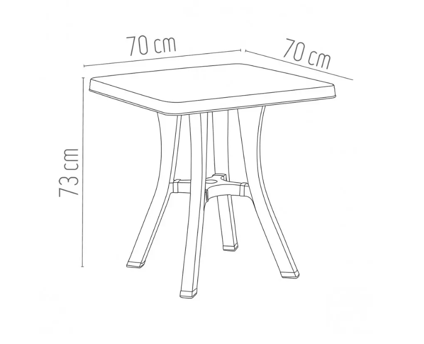 Стол для кухни или террасы70х70 см - фото 6 - id-p225502879
