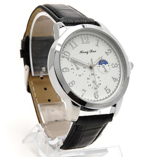 Мужские часы HONG RUI 6031G на кожаном ремешке - фото 3 - id-p225505686