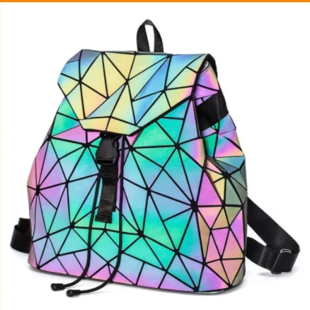 Светоотражающий светящийся неоновый рюкзак-сумка Хамелеон - фото 2 - id-p225499193