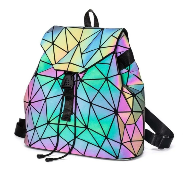 Светоотражающий светящийся неоновый рюкзак-сумка Хамелеон - фото 9 - id-p225499193