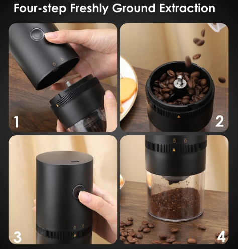 Кофемолка портативная Electric Coffee Grinder для дома и путешествий, USB - фото 6 - id-p225502894