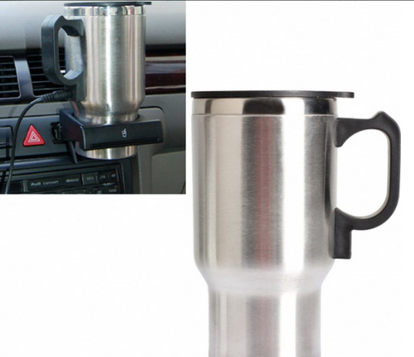 Термокружка с подогревом от прикуривателя ELECTRIC MUG STAINLESS STEEL 140Z - фото 7 - id-p225499199