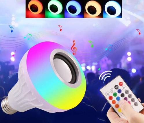 Музыкальная мульти RGB лампа колонка Led Music Bulb с пультом управления - фото 2 - id-p225503790