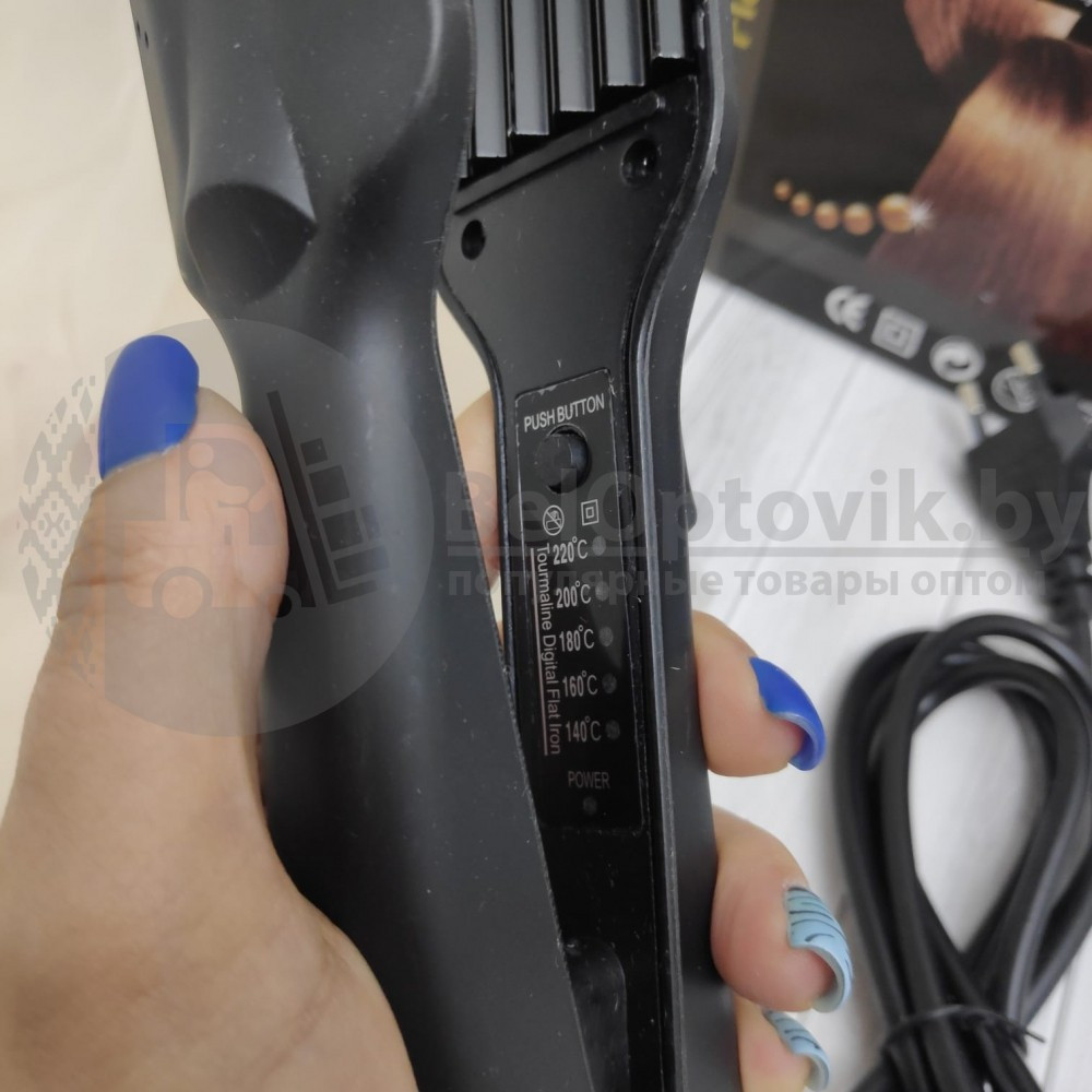 Ультратонкий керамический стайлер (плойка - гофре) PRO MOZER для гофрирования волос 4,5 см - фото 5 - id-p225500308