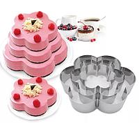 Кольца для торта из нержавеющей стали Cake Baking Tool (3 шт) Цветок