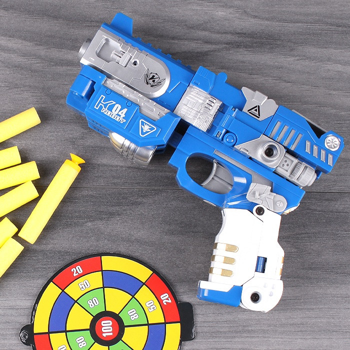 Робот-бластер с мягкими пулями. Игрушка (синий) - фото 3 - id-p225501131