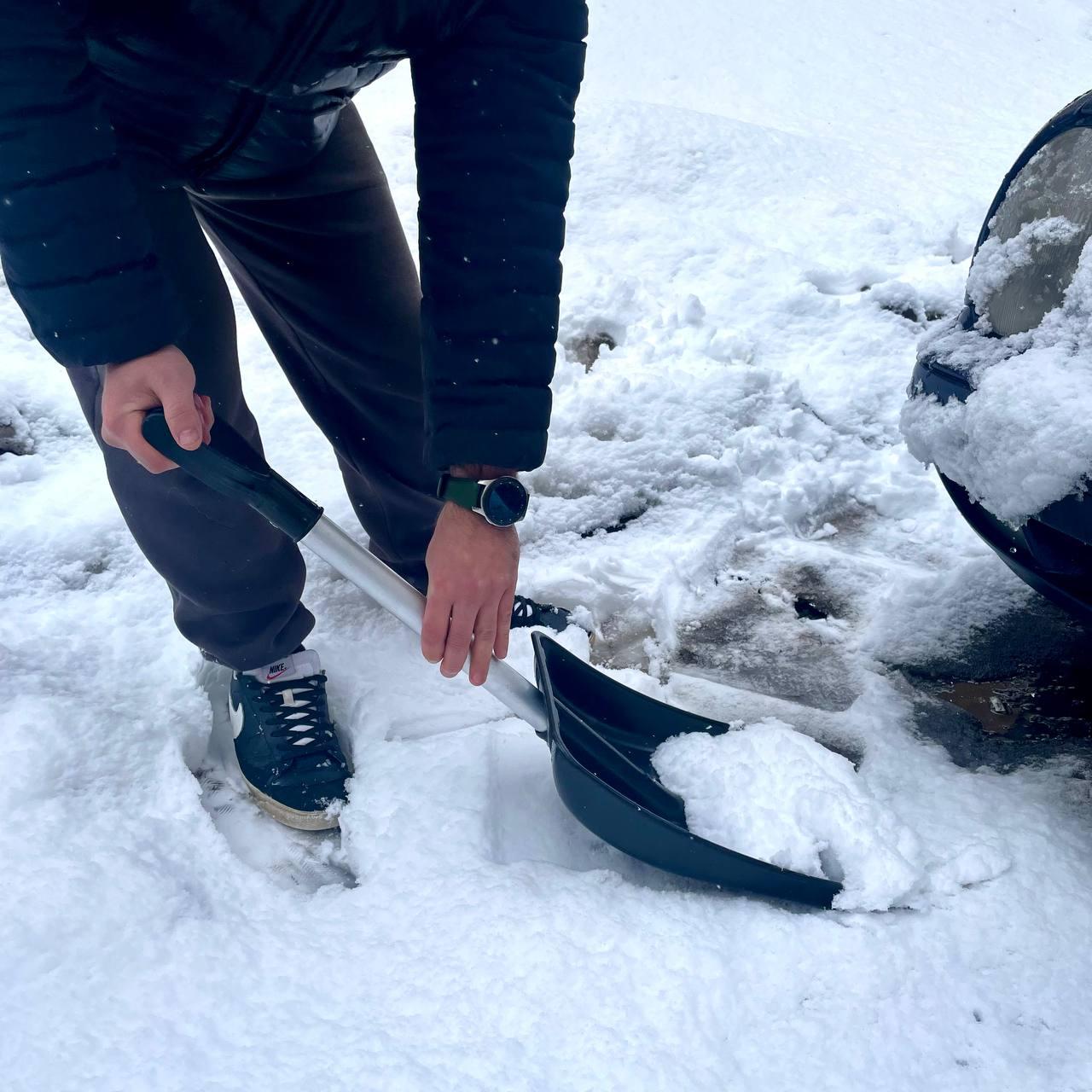 Лопата автомобильная для уборки снега длина черенка 80 см. - фото 3 - id-p225505736