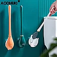 Ершик из эластичного силикона VIP Brush Туалетная плоская щетка для чистки унитаза, фото 7