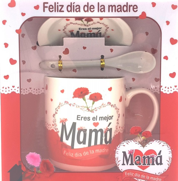 Подарочный посуды для мамы ( кружка,блюдце и ложка из фарвора) - фото 1 - id-p225503828