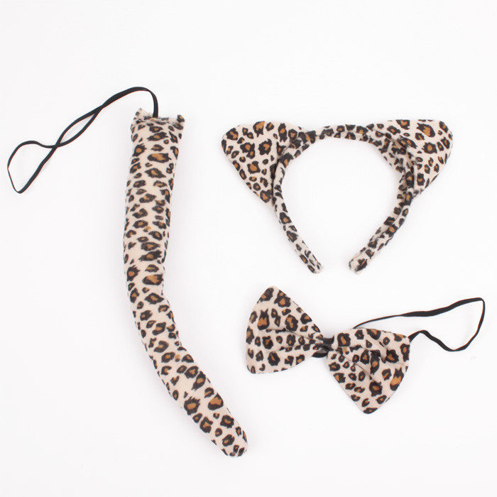 Карнавальный набор "Леопард" 3 предмета (ушки , хвостик , бантик) - фото 3 - id-p225505744
