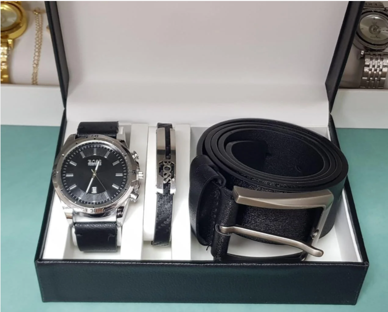 Мужской подарочный набор часы, браслет и ремень - фото 3 - id-p225499260