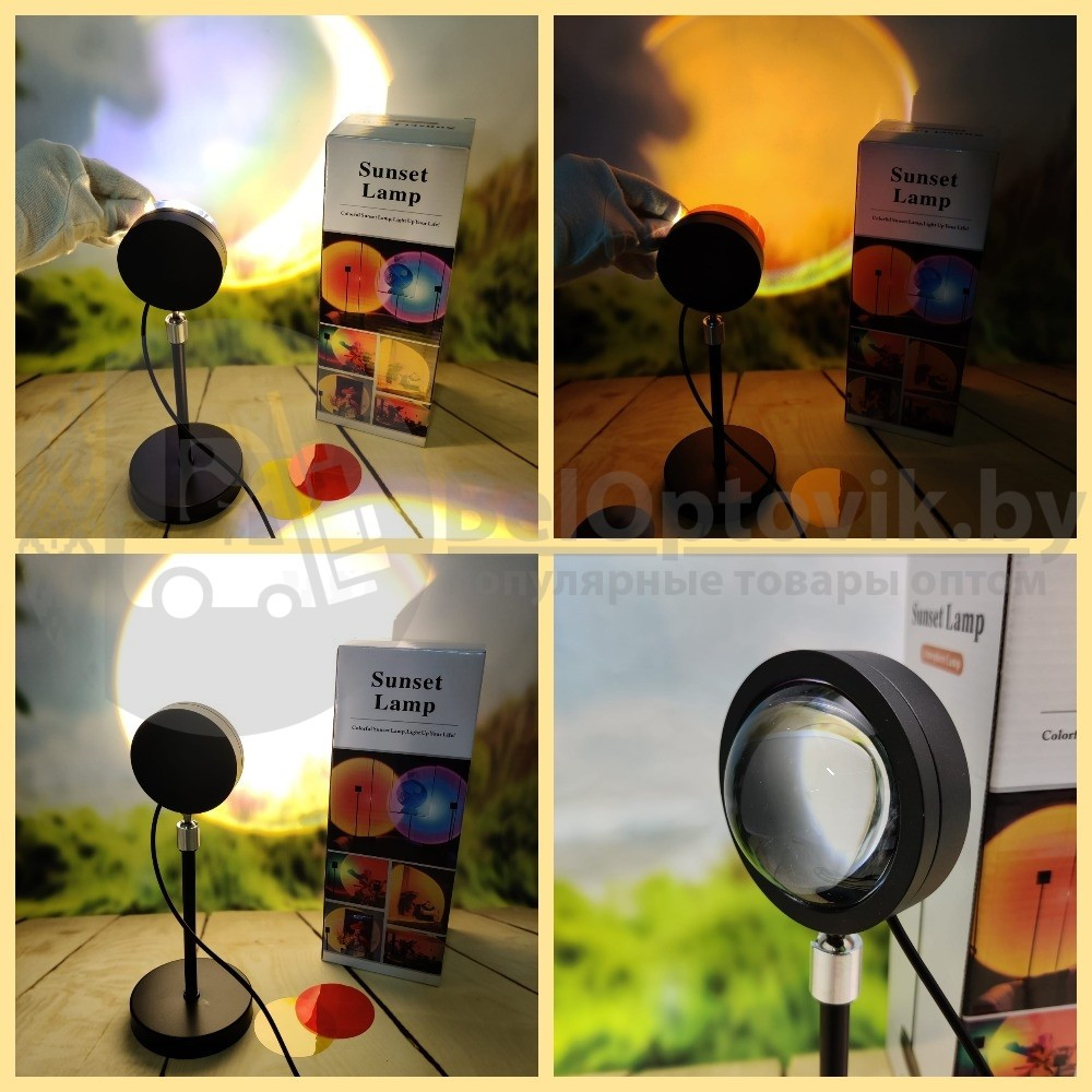 Светильник USB с проекцией заката Sunset Lamp (4 режима)с пультом - фото 6 - id-p225502081