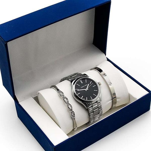 Подарочный набор женский 3в1 CALVIN KLEIN (часы,2 браслета ) - фото 2 - id-p225505788