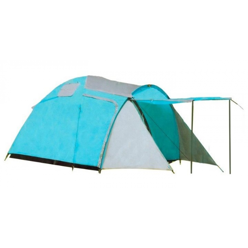 Палатка туристическая LanYu 1607 4-х местная 210+200х230х165 см тамбур+навес - фото 2 - id-p225502151