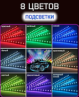 Универсальная светодиодная RGB led подсветка салона с контроллером и датчиком музыки для автомобиля Automobile