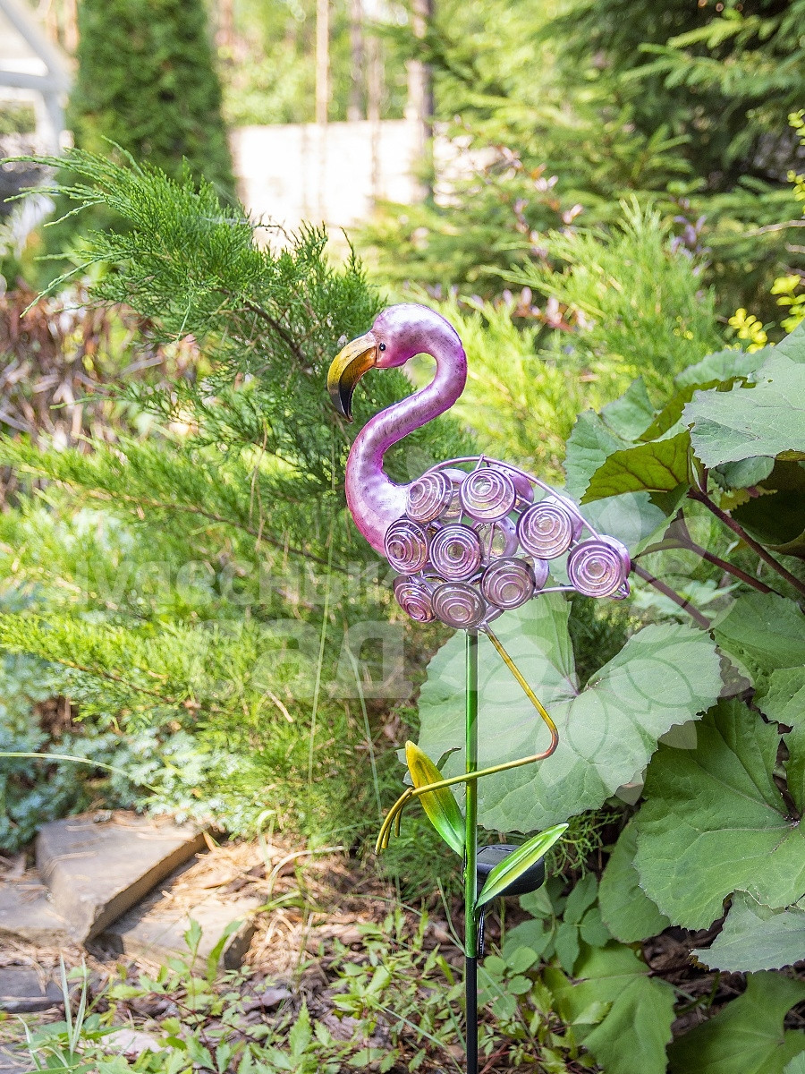 Фонарь садовый "Фламинго" светодиодный на солнечной батарее, металл - фото 2 - id-p225502174