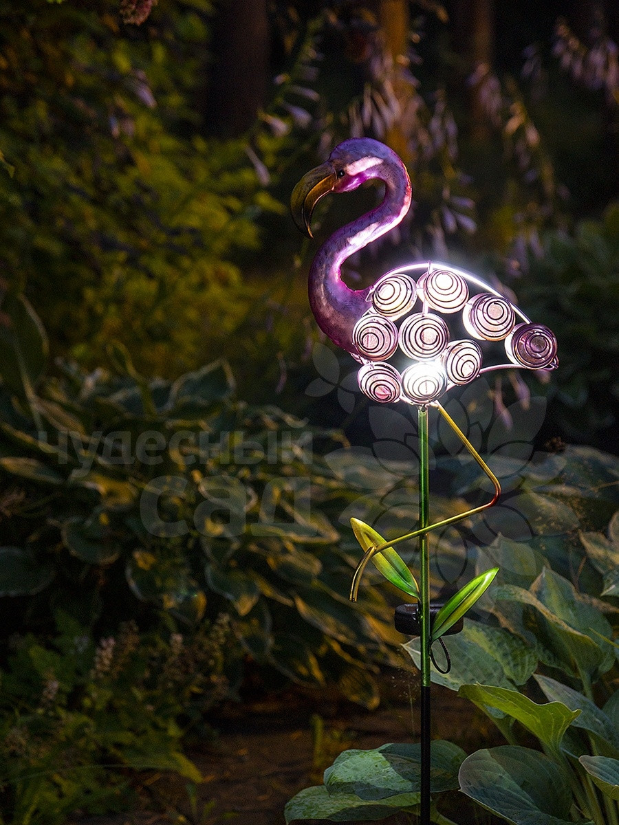 Фонарь садовый "Фламинго" светодиодный на солнечной батарее, металл - фото 6 - id-p225502174