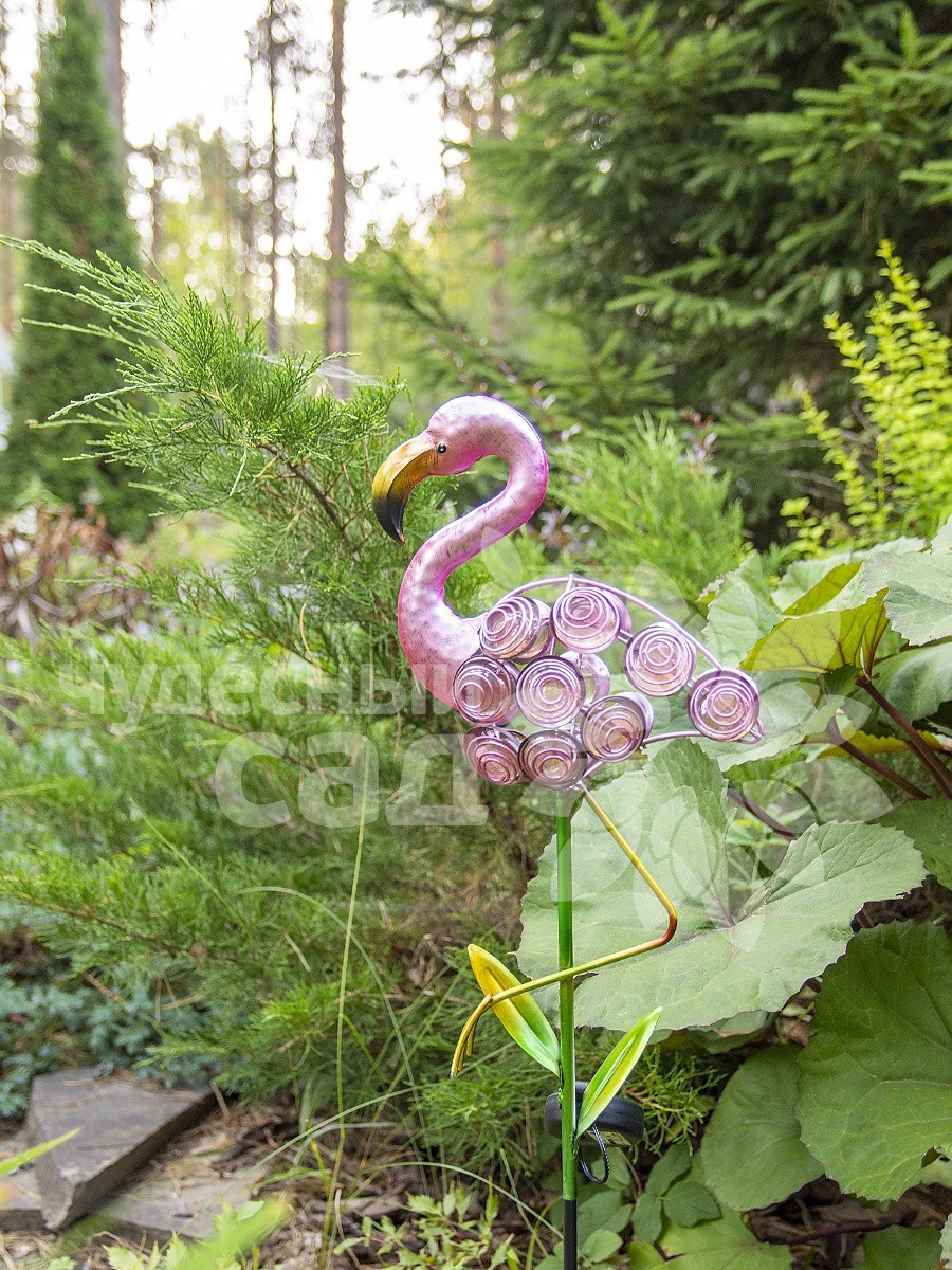Фонарь садовый "Фламинго" светодиодный на солнечной батарее, металл - фото 8 - id-p225502174