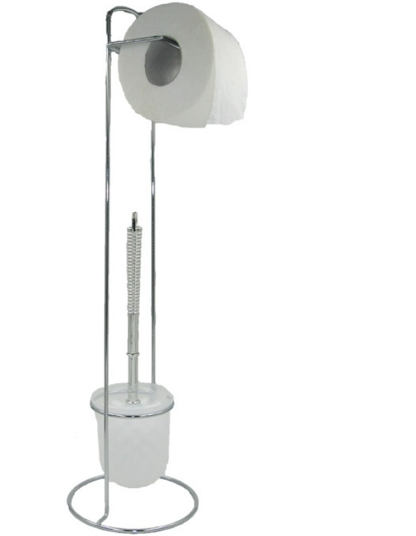 Туалетный набор:держатель туалетной бумаги+ершик сантехнический ,сталь с хромовым покрытием. - фото 1 - id-p225502185