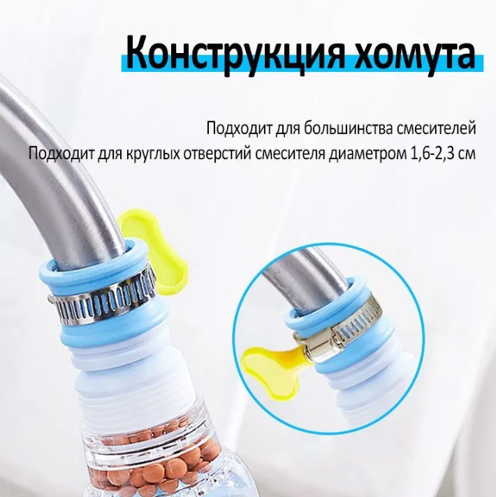Насадка - фильтр для крана с поворотной головкой / Аэратор для экономии воды / Смягчение воды из под крана - фото 9 - id-p225505870