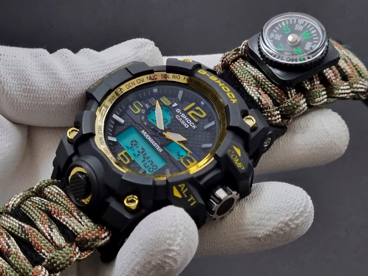 Тактические часы с браслетом из паракорда G-SHOCK 5478 выживальщика ремень - паракорд, компас - фото 4 - id-p225503957