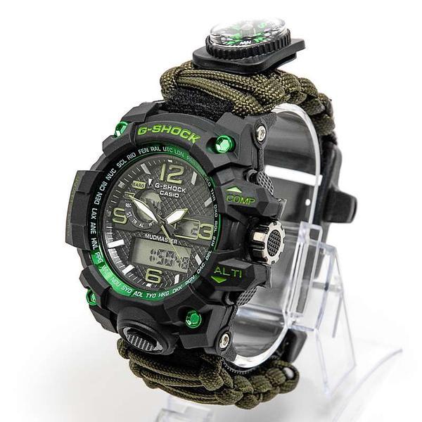 Тактические часы с браслетом из паракорда G-SHOCK 5478 выживальщика ремень - паракорд, компас - фото 8 - id-p225503957