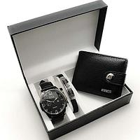 Мужской подарочный набор 3в1 (часы,портмоне,браслет) BOSS