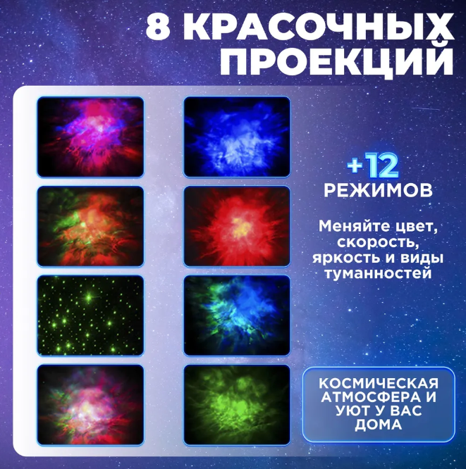 Ночник проектор игрушка Astronaut Nebula Projector HR-F3 с пультом ДУ - фото 8 - id-p225503156