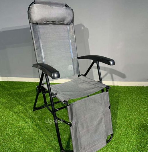 Кресло-шезлонг складное NIKA К3 с подножкой графитовый (К3/Гр) - фото 4 - id-p225502317
