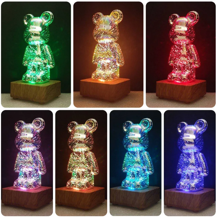 3D Светильник- ночник в стиле BearBrick KAWS / 3D Медведь - фото 6 - id-p225505958