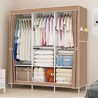 Складной шкаф Storage Wardrobe mod.88130 130 х 45 х 170 см. Трехсекционный/ Цвет-Серый