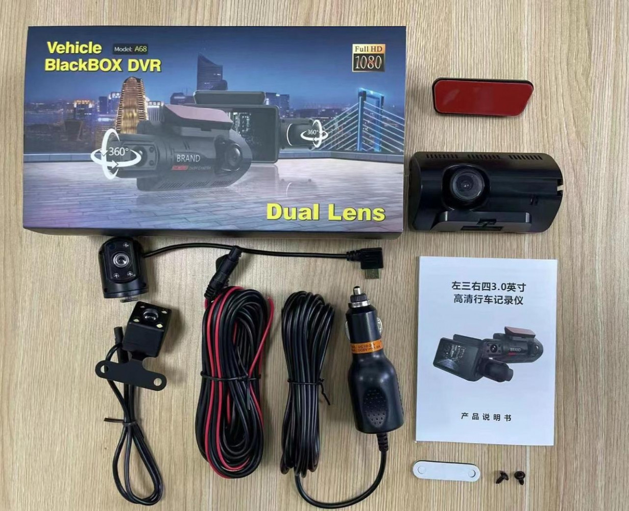 Видеорегистратор Vehicle BlackBOX DVR Dual Lens A68 с тремя камерами для автомобиля - фото 6 - id-p225504074