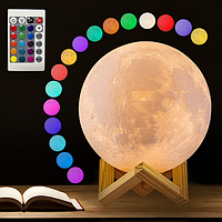 Светильник-ночник Луна объемная Moon Lamp с пультом.