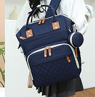 Многофункциональный рюкзак с термоотделом, USB и кошелечком Mommy's Urban для мамы и ребенка Светло-серый