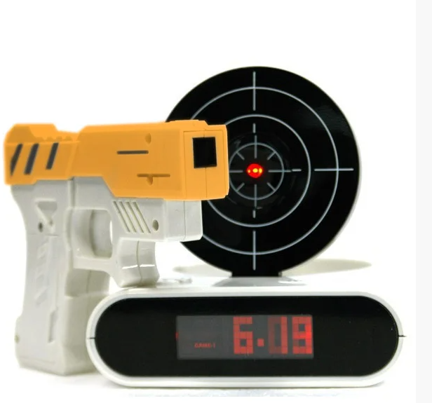 Будильник-мишень Gun Alarm Clock - фото 2 - id-p225502359