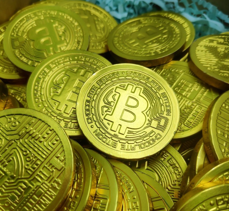Золотые шоколадные монеты «Bitcoin», набор 20 монеток (Россия) - фото 2 - id-p225505060