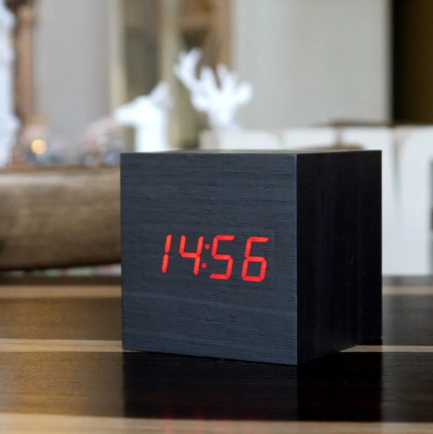 Настольные цифровые часы - будильник в форме куба. Разные цвета - фото 8 - id-p225506046