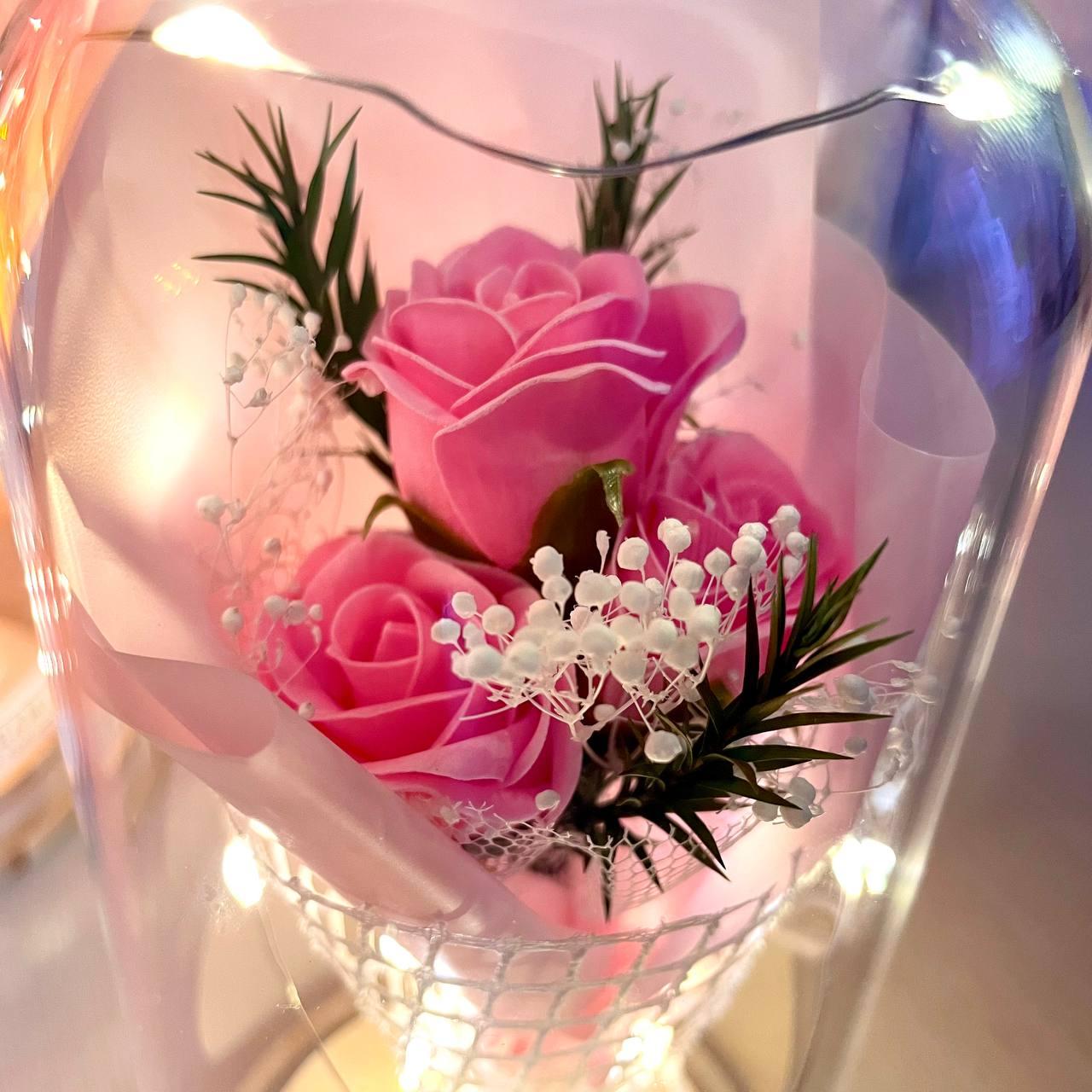 Ночник декоративный Роза в колбе / Вечная роза в колбе с признанием в любви - фото 8 - id-p225506060