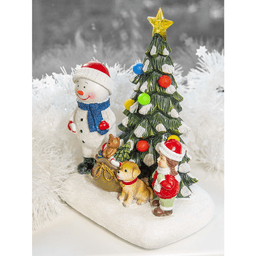 Фигурка декоративная «Лючия» Снеговик у елки, RB-213, 23 см - фото 5 - id-p225503324