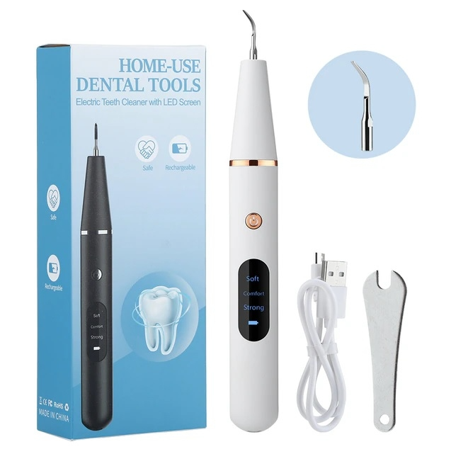 Ультразвуковой портативный скалер Electric Teeth Cleaner with LED Screen для отбеливания зубов - фото 6 - id-p225504227