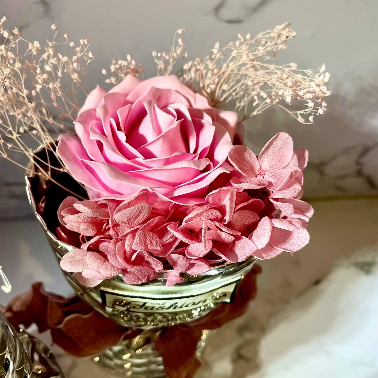 Вечный букет / Букет из сухоцветов с искусственной розой - фото 7 - id-p225506146