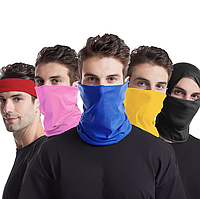 Шарф -маска на лицо Neck Gaiter / Снуд 16 вариантов ношения / Бандана