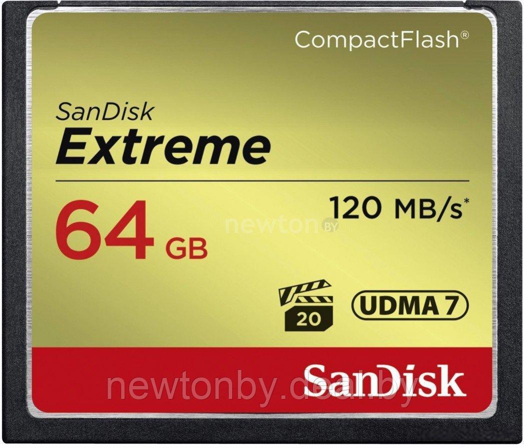 Карта памяти SanDisk Extreme CompactFlash 64GB [SDCFXSB-064G-G46] - фото 1 - id-p225506871