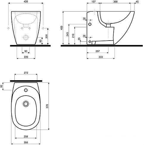 Биде Kolo Ego Reflex [K15000900] - фото 2 - id-p224846763