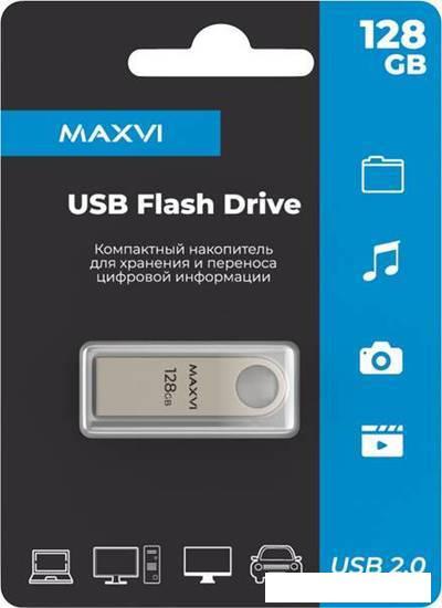 USB Flash Maxvi MK 128GB (серебристый) - фото 3 - id-p225285081