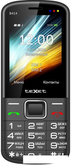 Кнопочный телефон TeXet TM-B414 (черный) - фото 1 - id-p225075557